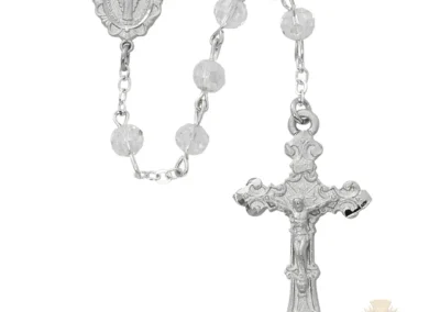 Crystal Aurora Rosary With Pewter Crucifix