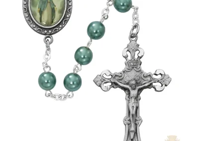 Teal Ol Grace Rosary With Pewter Crucifix
