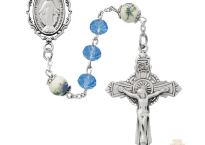 Sterling Silver Ceramic Rosary