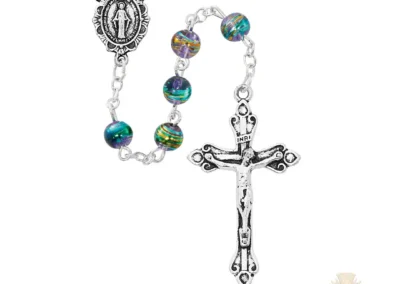 Purple Multi-Color Rosary Deluxe Gift Box