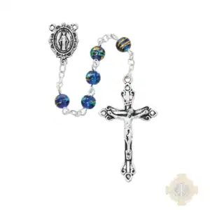 Blue Multi-Color Rosary Deluxe Gift Box