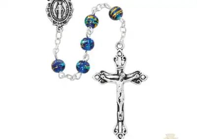Blue Multi-Color Rosary Deluxe Gift Box
