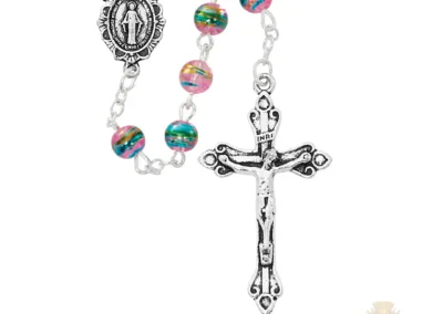 Pink Multi-Color Rosary Deluxe Gift Box