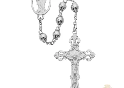 Silver Rosary With Pewter Crucifix