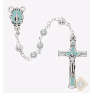 Blue Pearl Rosary Deluxe