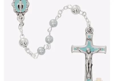 Blue Pearl Rosary Deluxe