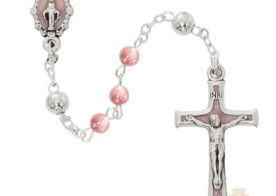Pink Pearl Rosary Deluxe