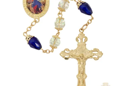 Crystal And Blue Tear Drop Rosary