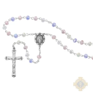 Tin-Cut Crystal Rosary With Sterling Silver Crucifix