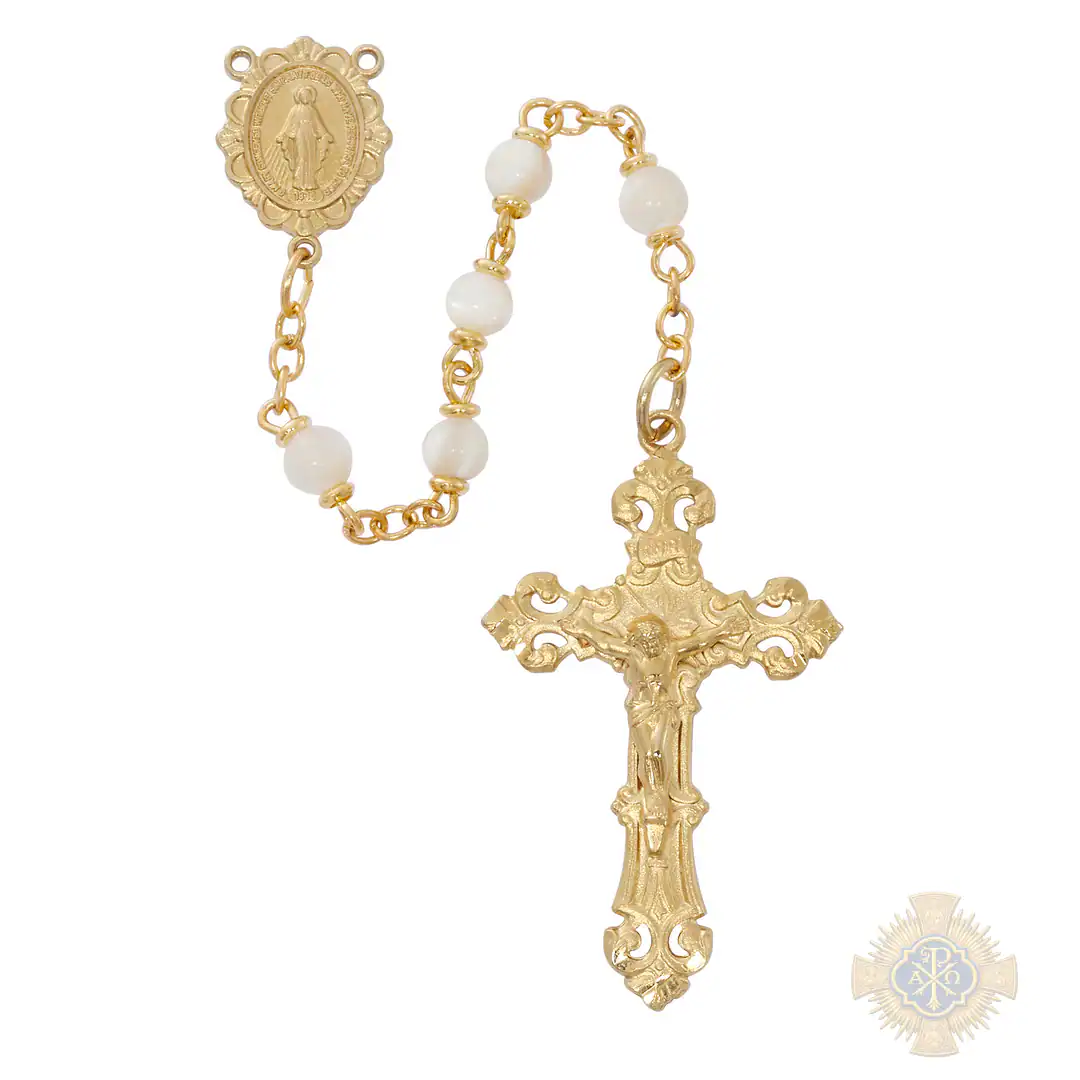 Genuine Mother Of Pearl Rosary Genuine Mother Of Pearl Rosary